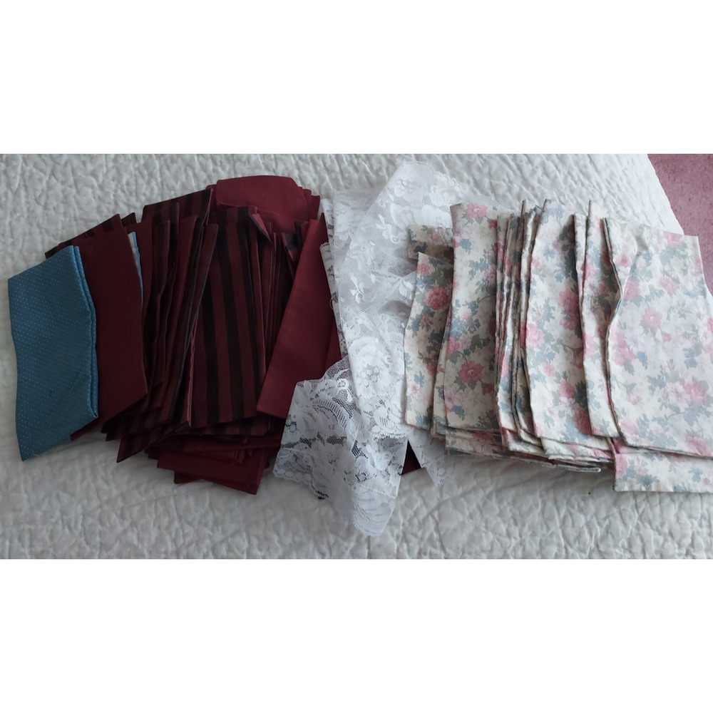 NEW Lot of 111 Cloth Potpourri Sachet bags Cotton Polished apple and lace craft